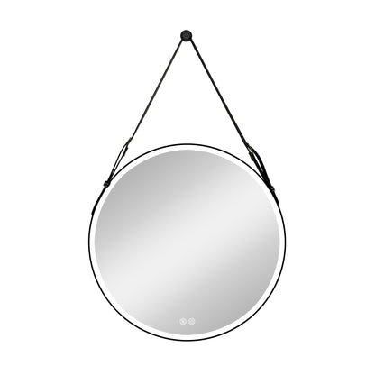 Bathroom LED Mirror 32 Inch Round Bathroom Mirror with Lights Smart 3 Lights Dimmable Illuminated Bathroom Mirror Wall Mounted Large LED Mirror Anti-Fog Lighted Vanity Mirror