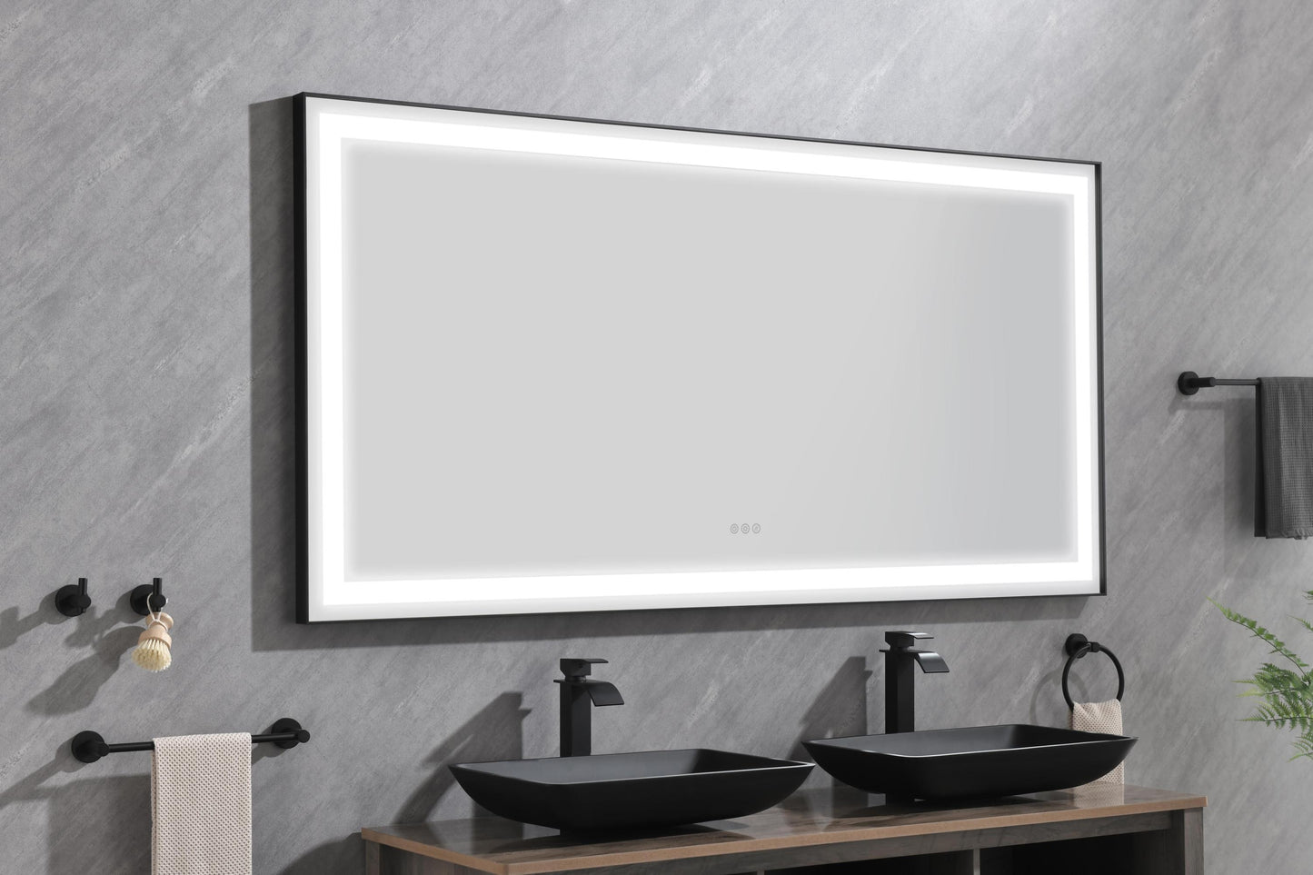 84*36 LED Lighted Bathroom Wall Mounted Mirror with High Lumen+Anti-Fog Separately Control

bedroom full-length mirror  bathroom led mirror  hair salon mirror