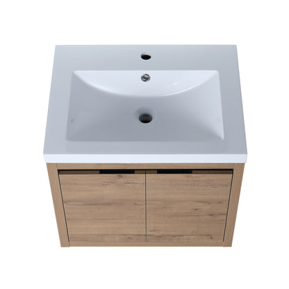 Bathroom Cabinet With Sink,Soft Close Doors,Float Mounting Design,24 Inch For Small Bathroom,24x18-00924 IMO-1（KD-Packing）