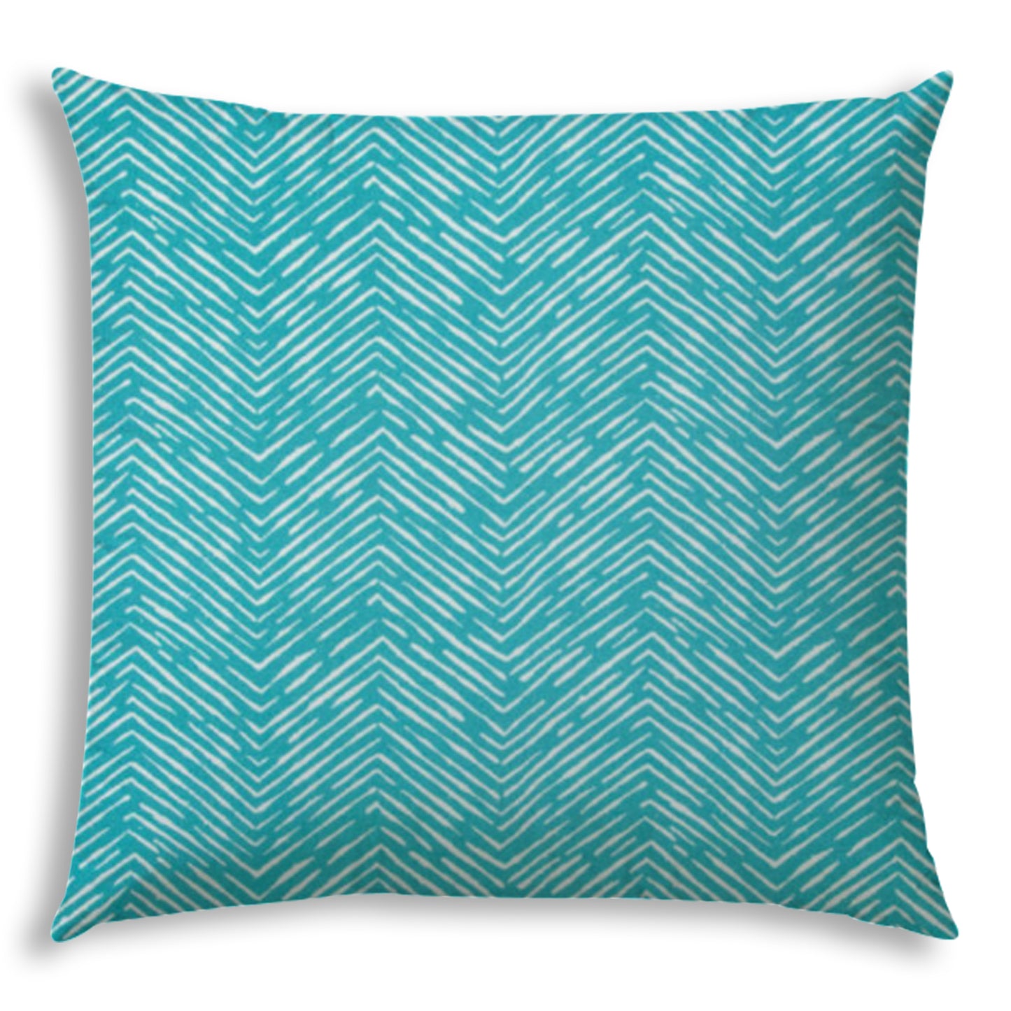 WATER WAVE Turquoise Indoor/Outdoor Pillow - Sewn Closure