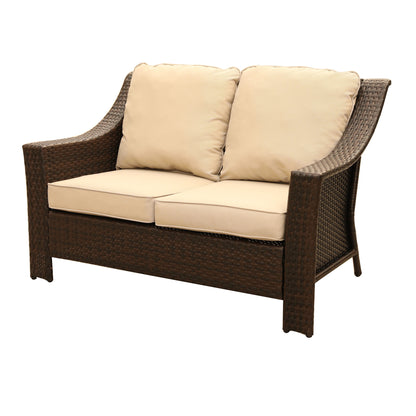 Wicker Loveseat, Beige