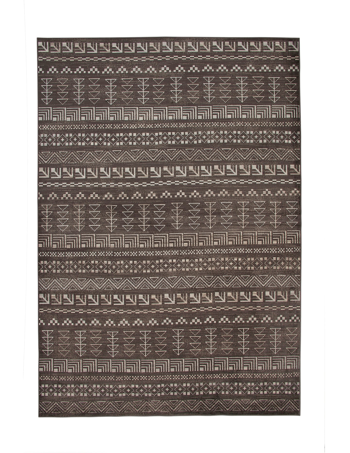 AmbBrown, Natural and Ivory Area Rug 5x8