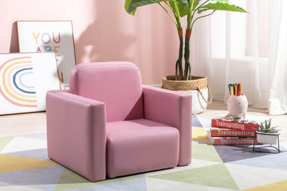 Beautiful Pink Color 1pc Convertible Armchair/Table for Kids