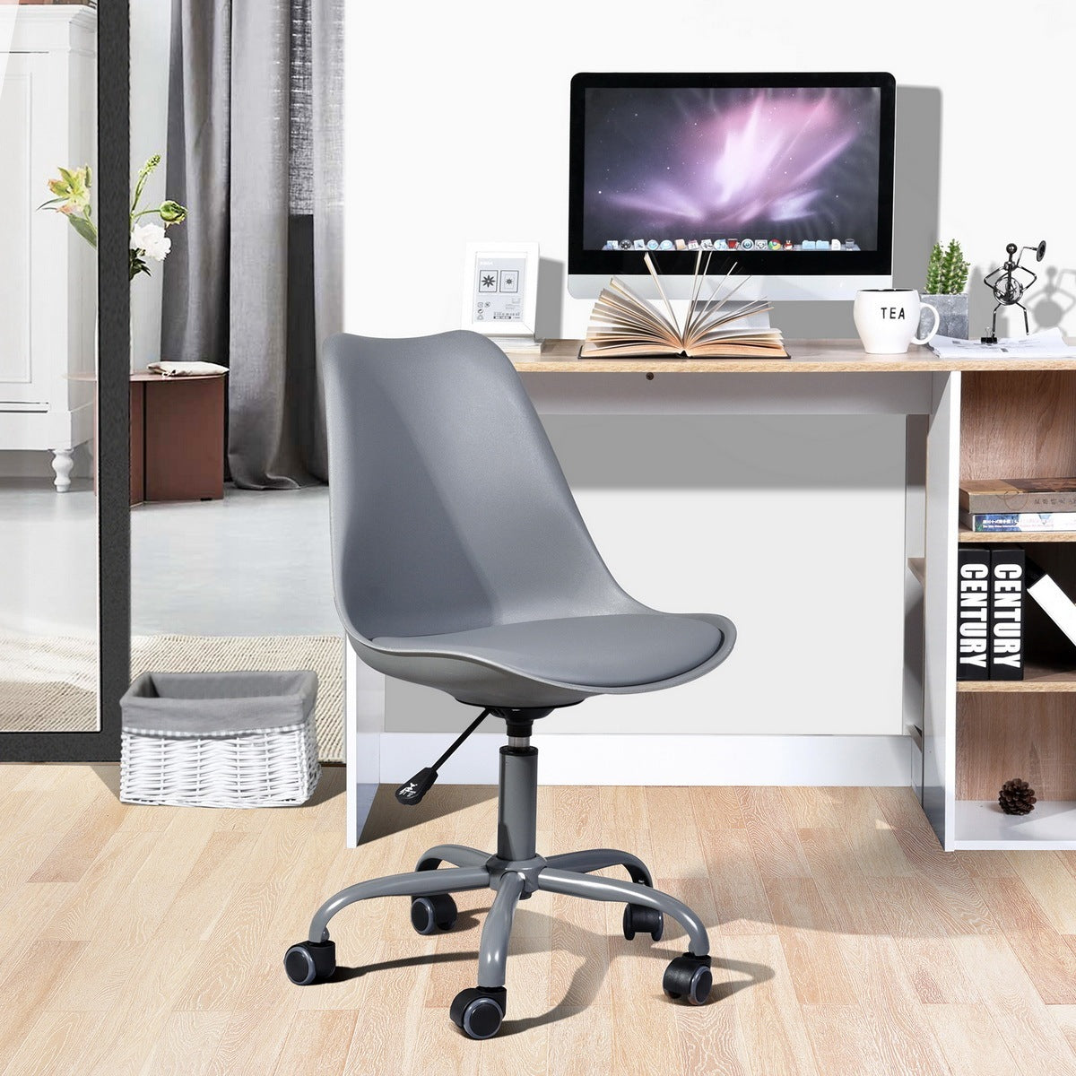 Modern PP Office Task Chair, grey