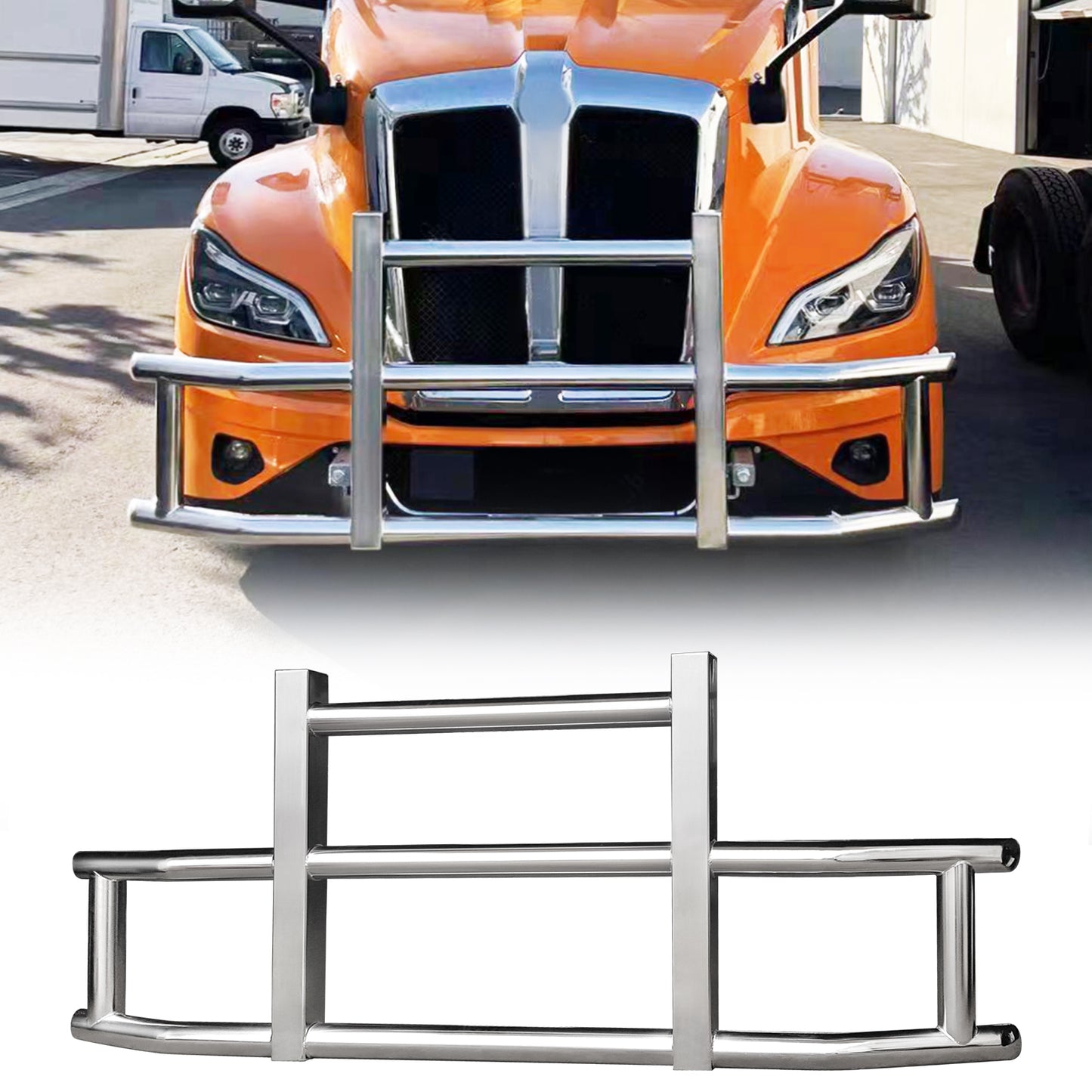 Stainless Steel Integrated Deer Guard Bumper (S07)