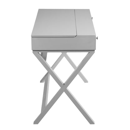 Lift Desk with 2 Drawer Storage, Computer Desk with Lift Table Top, Adjustable Height Table for Home Office, Living Room,grey