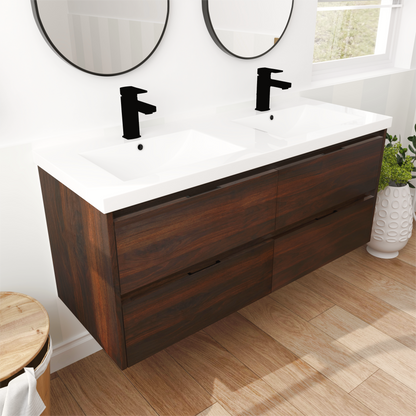 Bathroom Vanity with 4 Soft Close drawers, 48x18