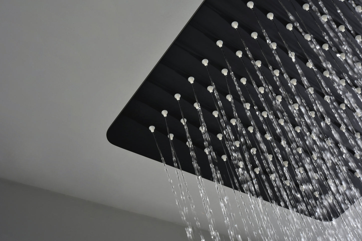 Matte Black  Bathroom Luxury Combo Set Ceiling Mounted Rainfall