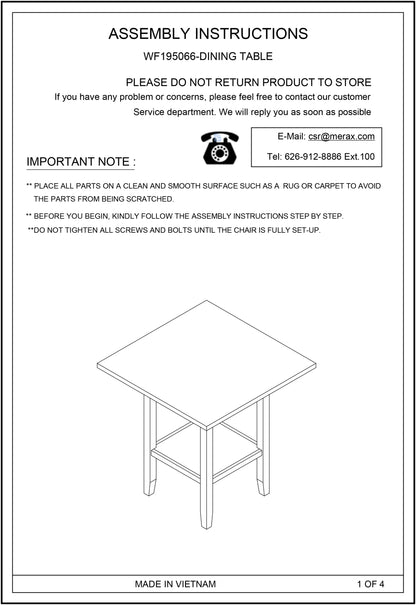 TOPMAX 5 Piece Dining Set with Matching Chairs and Bottom Shelf for Dining Room, Black Chair+Black Table