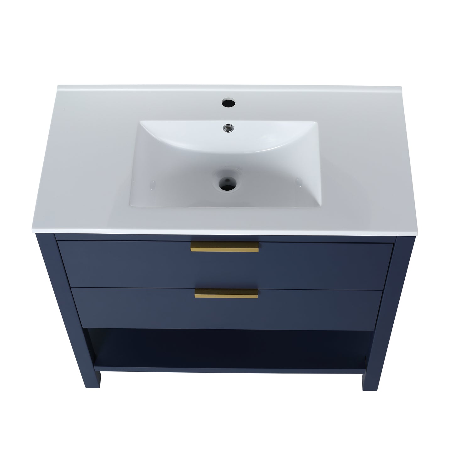 36 Inch Freestanding Bathroom Vanity Plywood With 2 Drawers,36x18