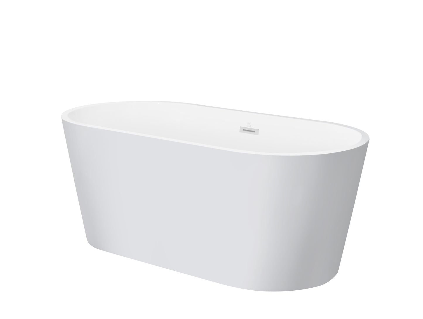 Acrylic Alcove Freestanding Soaking Bathtub