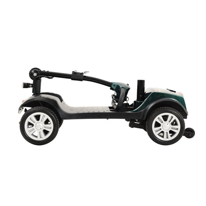 Four wheels Compact Travel Mobility Scooter with 300W Motor for Adult-300lbs, EMERALD