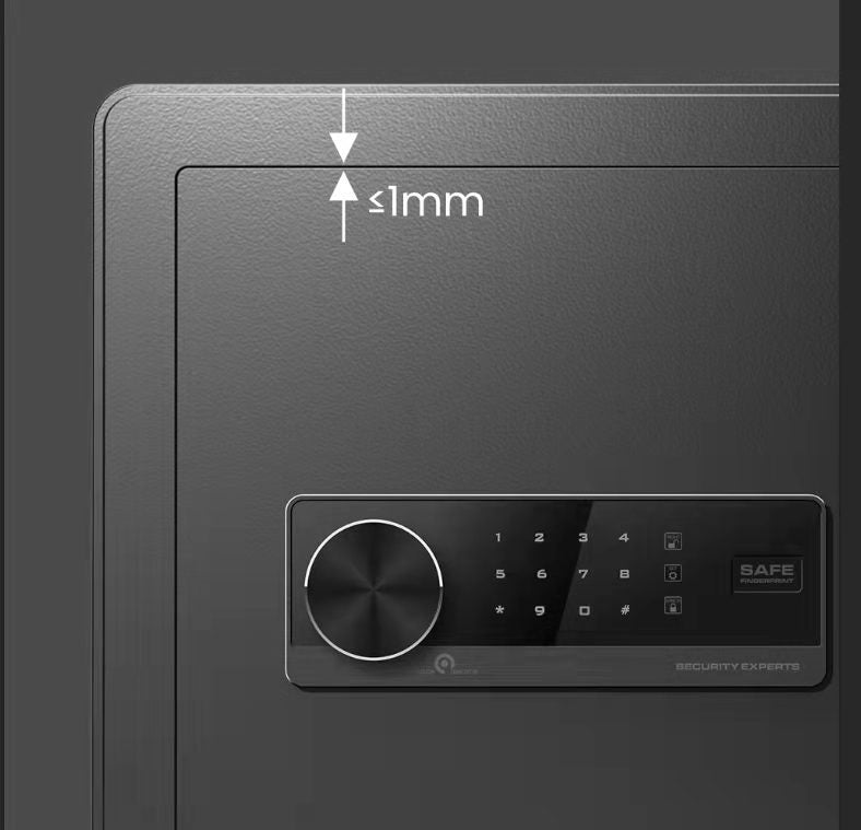 1.7 cubic feet safe, with dual alarm and digital touch screen, suitable for home, hotel, office, alloy steel, black