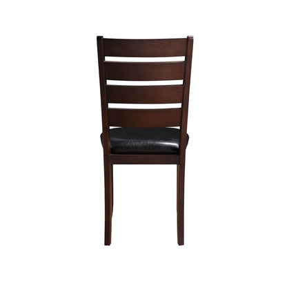 ACME Urbana Side Chair (Set-2) in Black PU & Cherry 04624