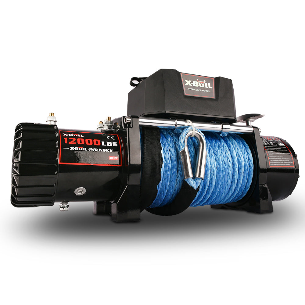 X-BULL 12000lbs Electric Winch Synthetic Rope Crystal Film