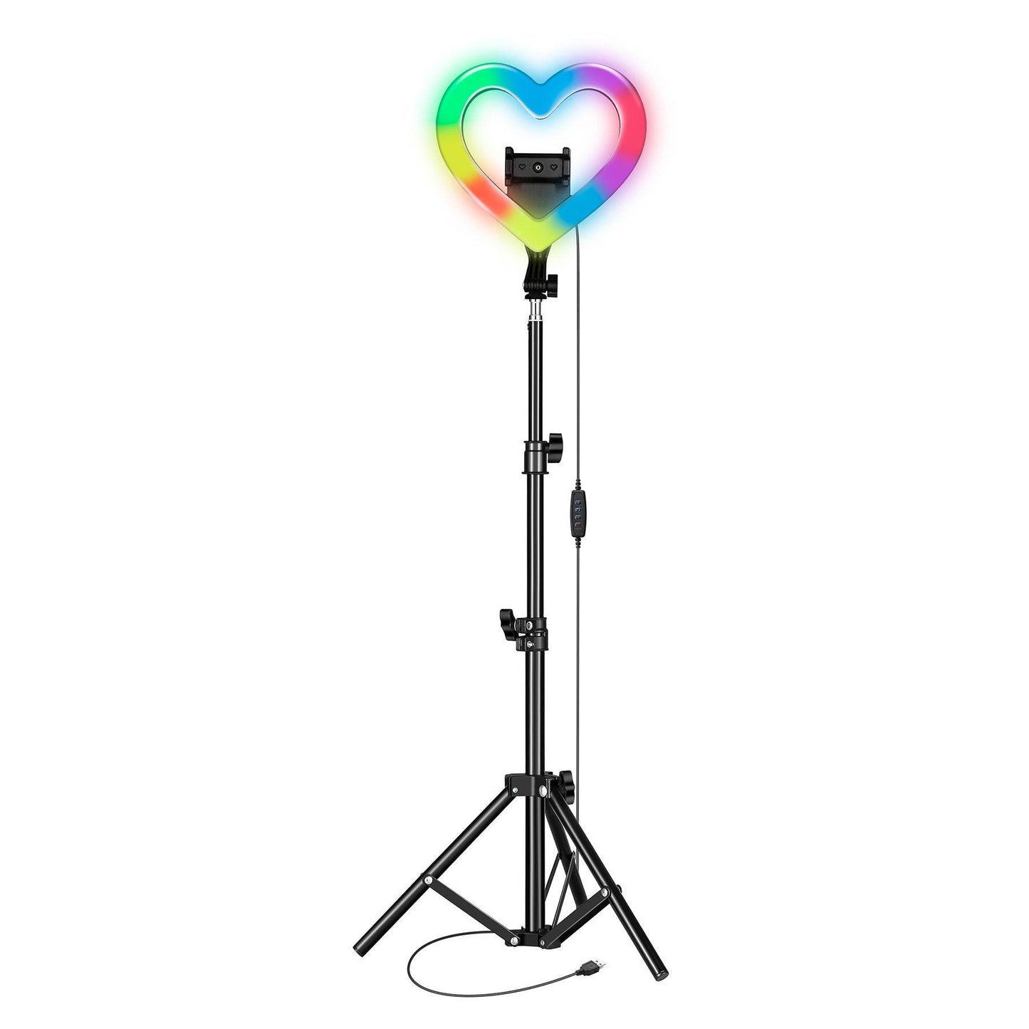 PRO Live Stream 10" Heart Ring Light with RGB (SC-2330RGB) by VYSN