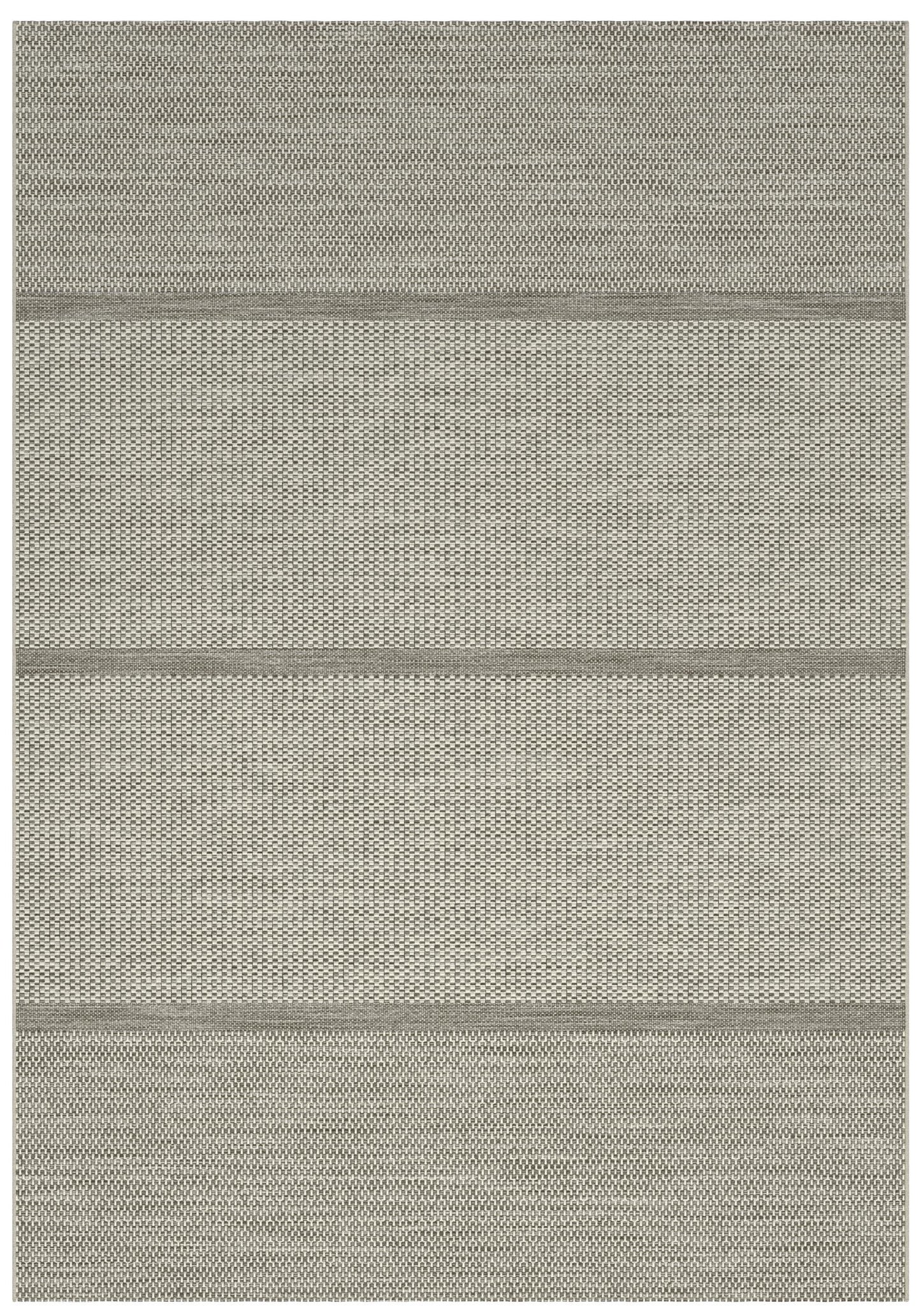 Striped Sands White, Linen Indoor / Outdoor Polypropylene Area Rug 8x10