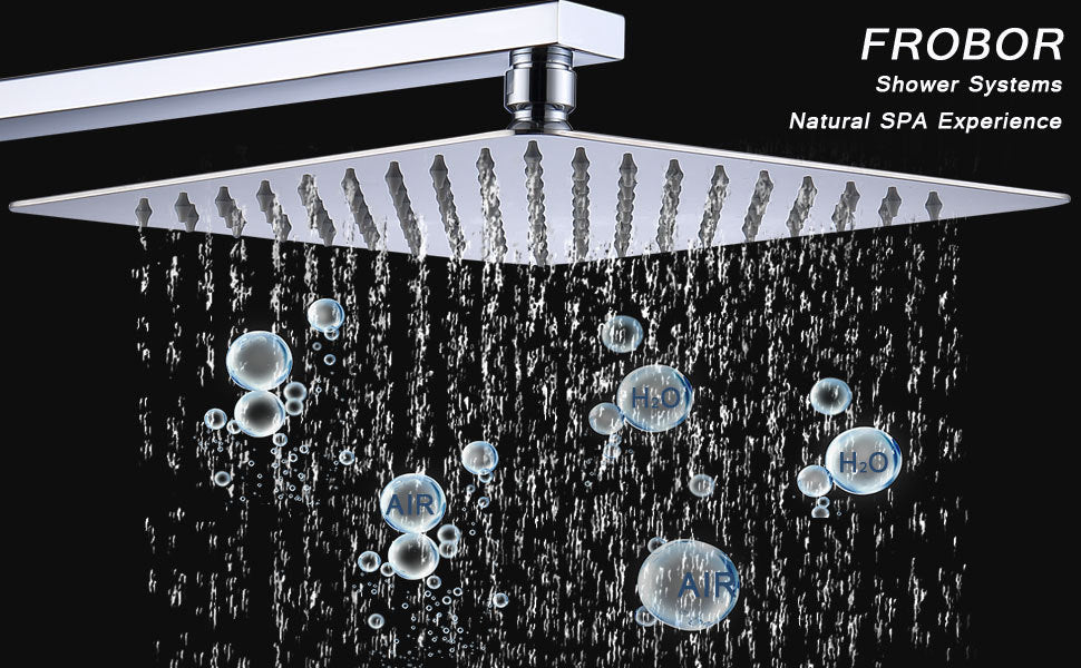 （原L-8002S）Shower System Shower Faucet Combo Set Wall Mounted with 10" Rainfall Shower Head and handheld shower faucet, Chrome Finish with Brass Valve Rough-In