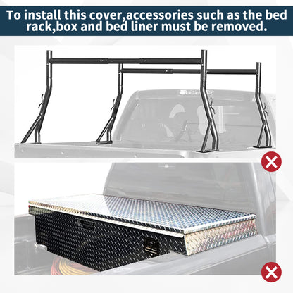 Soft Quad Fold Truck Bed Tonneau Cover Compatible with 2002-2021 Ram 1500 |2019 Classic ONLY| & 2003-2019 Ram 2500/3500 Standard Short Bed 6'4"