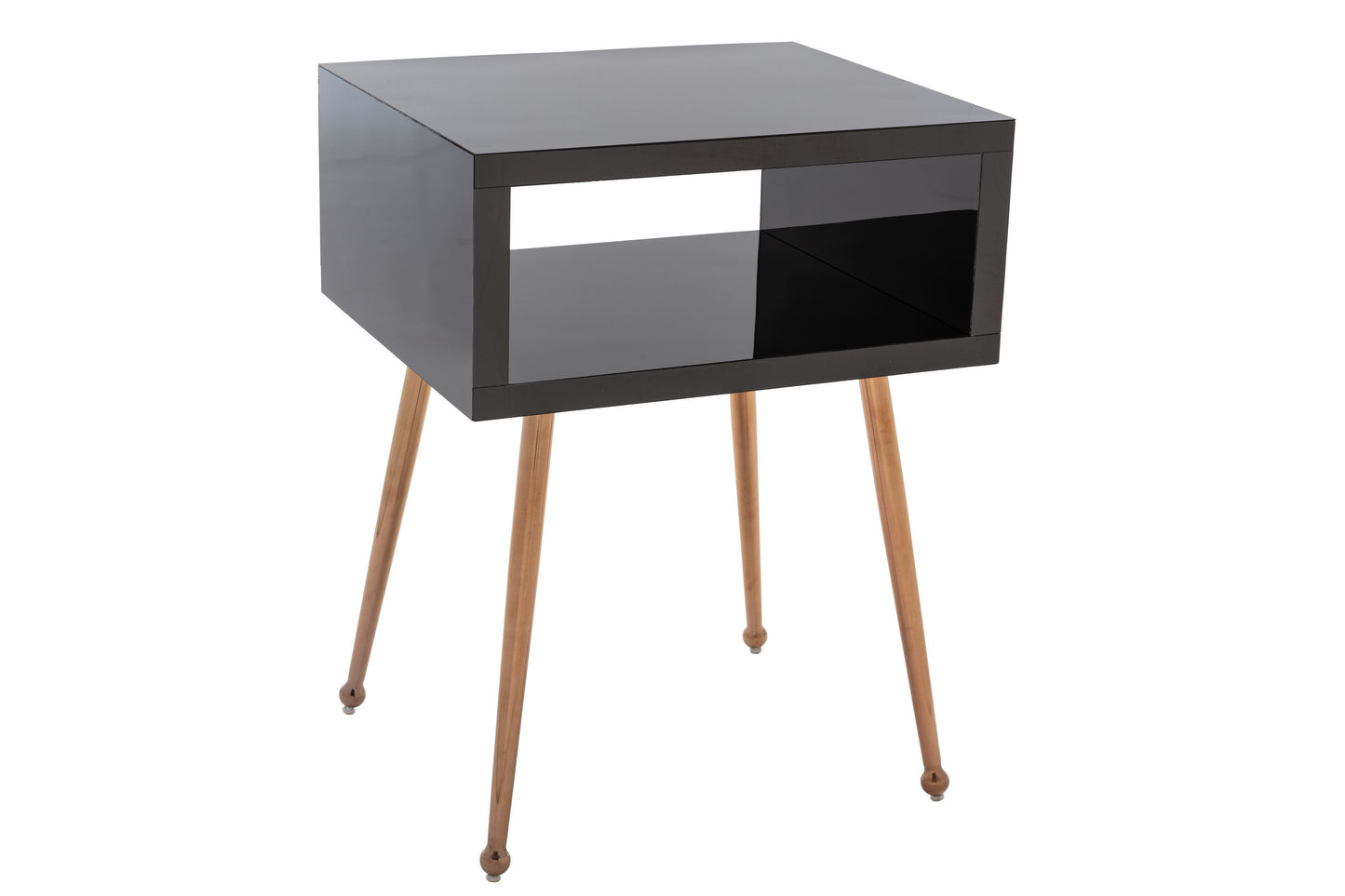 COOLMORE MIRROR END TABLE  MIRROR NIGHTSTAND   END&SIDE TABLE  (Black)