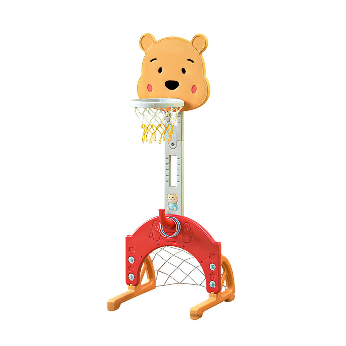 Kids Toddler Basketball Stand Adjustable Height, 3-in-1 Indoor Activity Center