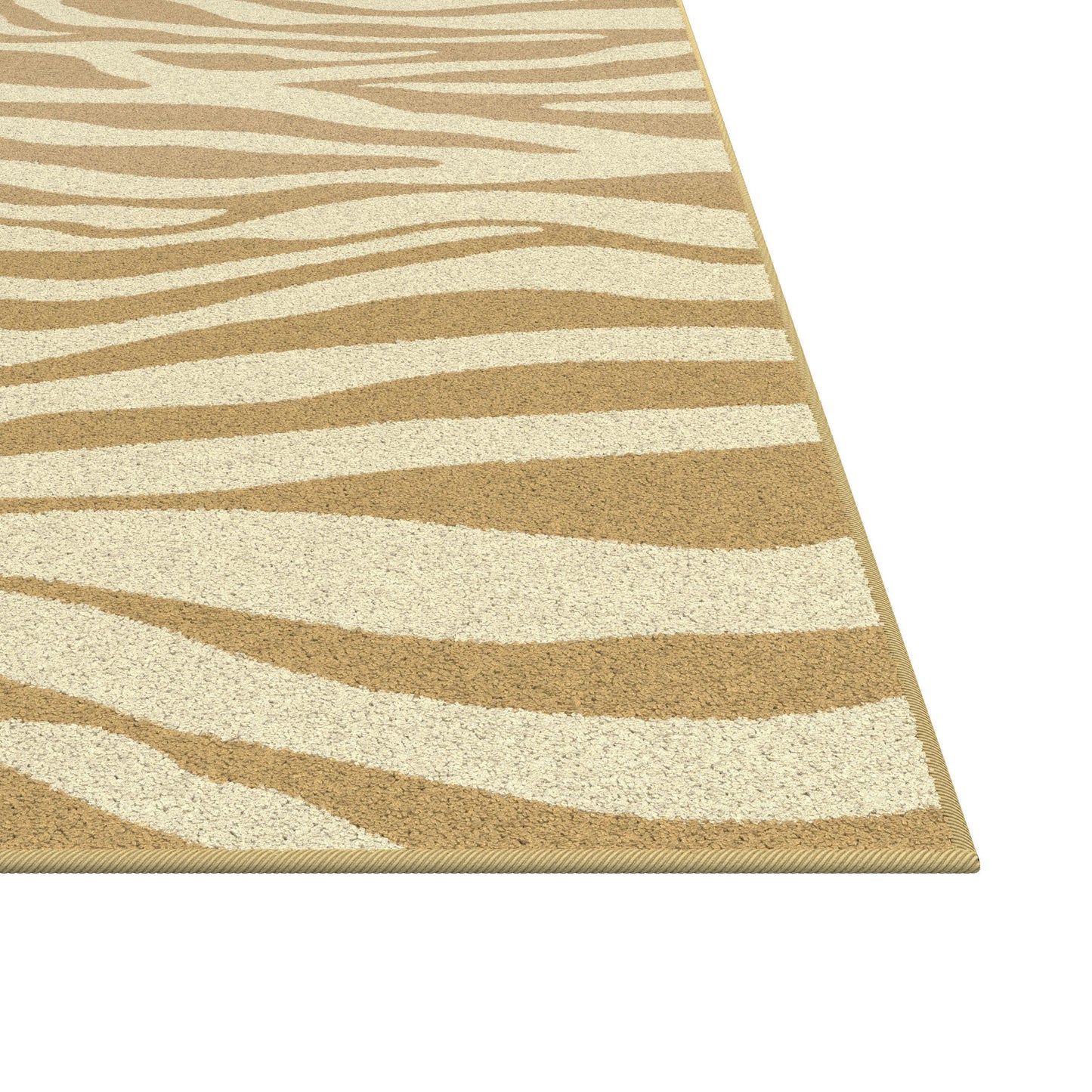 Tabora Beige and Gold Viscose Area Rug 8x10