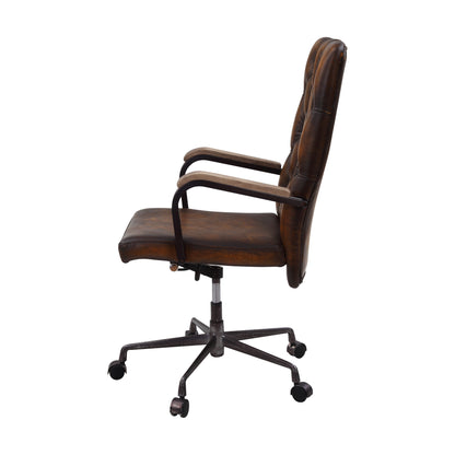 ACME Noknas Office Chair, Brown Lether 93175