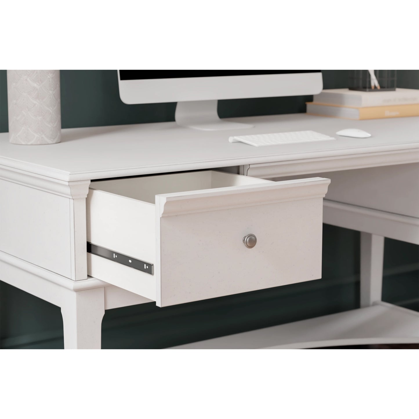 Ashley Kanwyn Traditional Home Office Storage Leg Desk H777-26