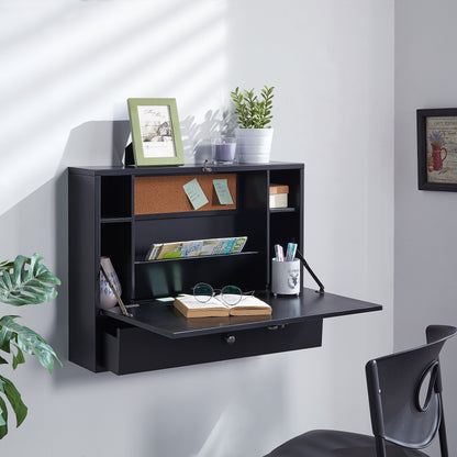 Wall Mount Laptop Desk - Universal Style - Black