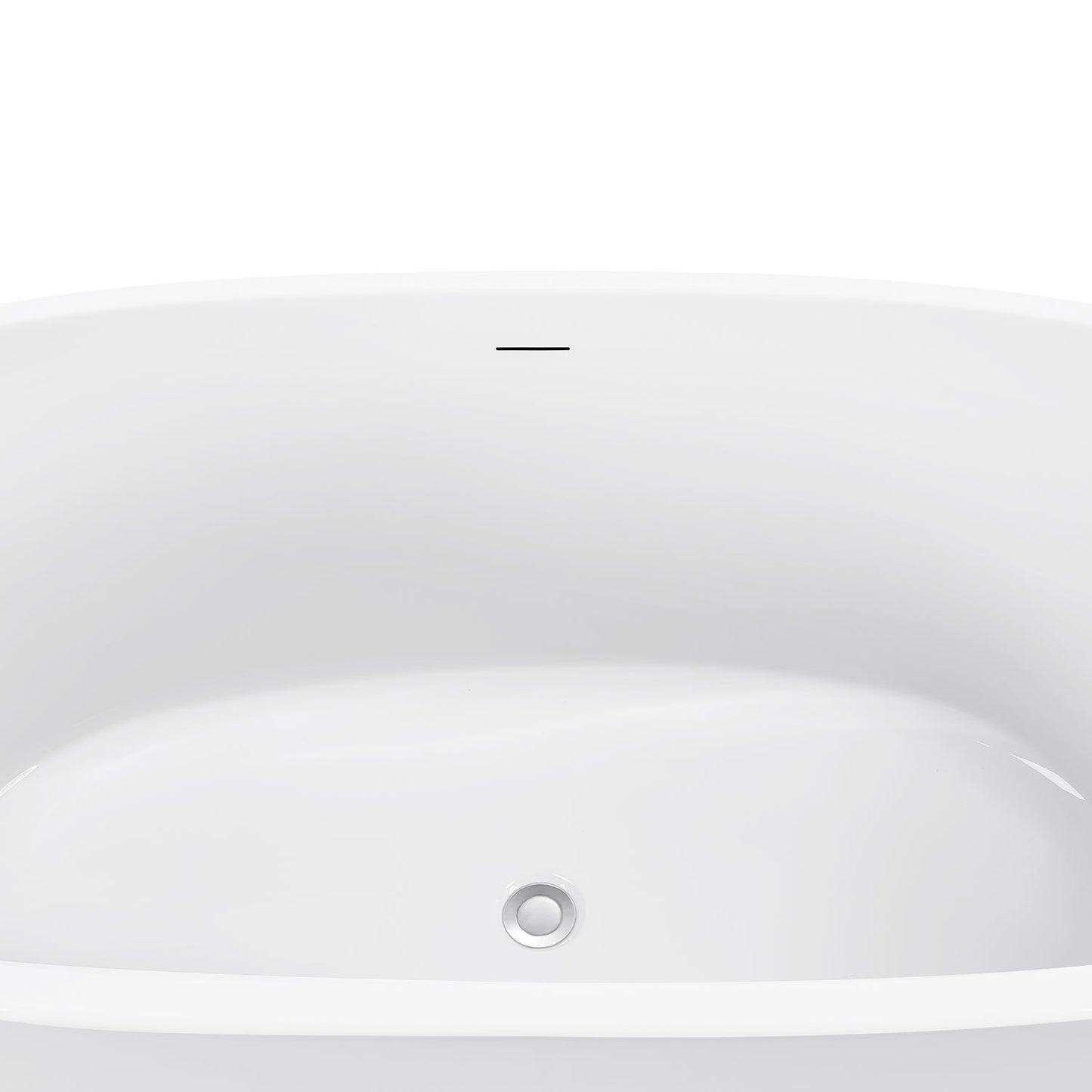 63" 100% Acrylic Freestanding Bathtub，Contemporary Soaking Tub，white Bathtub