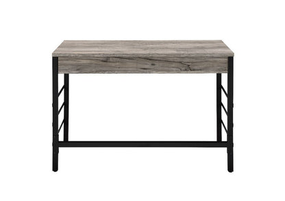 ACME Disho Built-in USB Port Writing Desk, Light Weathered Oak & Black Finish 92720