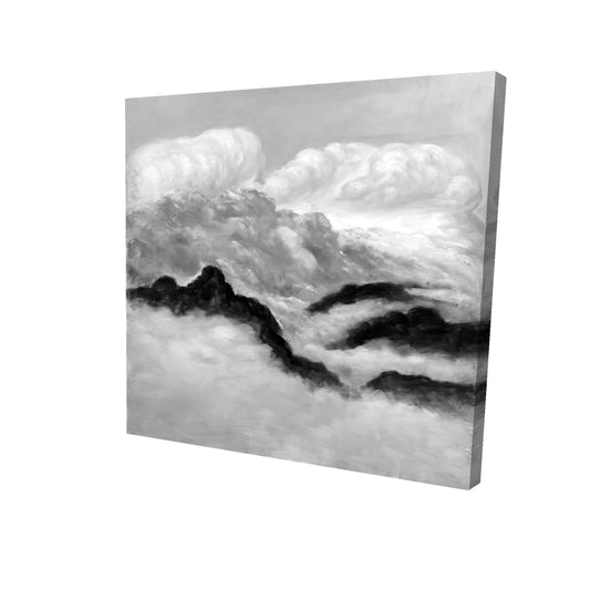 Grey clouds - 16x16 Print on canvas