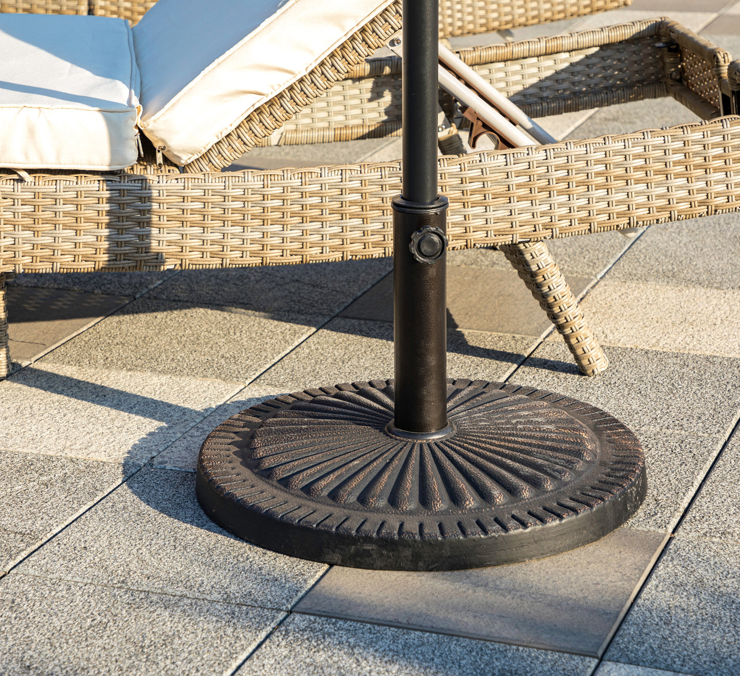 Rau Resin Free Standing Umbrella Base-BRONZE