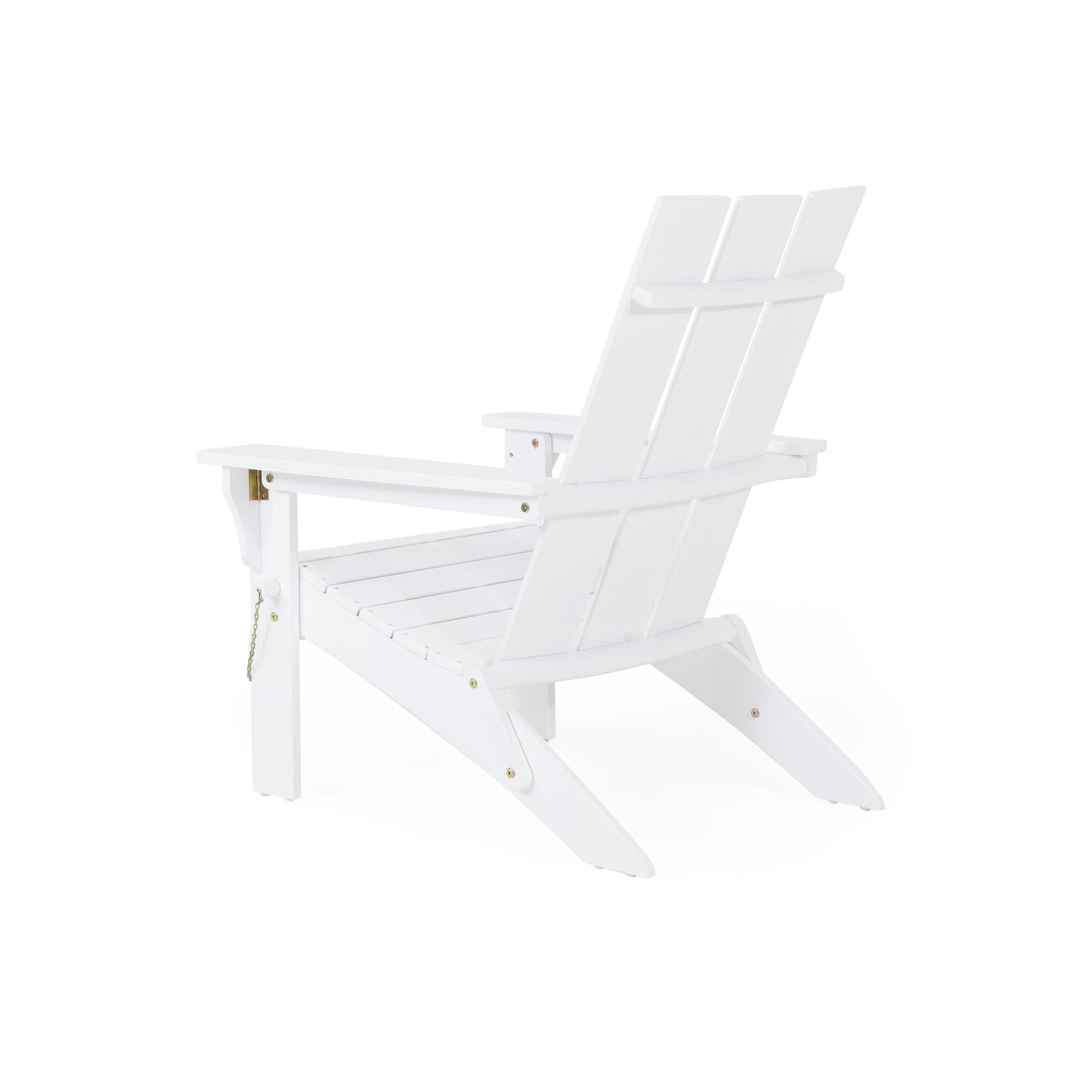 Gurekam Outdoor Acacia Foldable White  Adirondack Chair