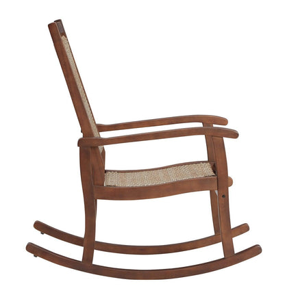 Ashley Emani Brown/Natural Casual Rocking Chair P168-827