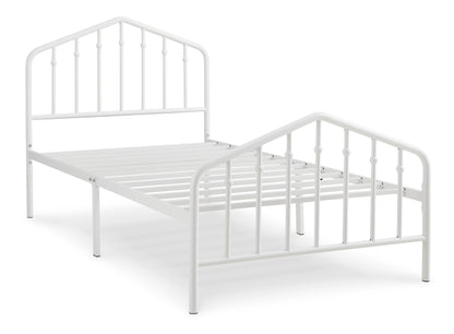 Ashley Trentlore White Contemporary Twin Metal Bed B076-671