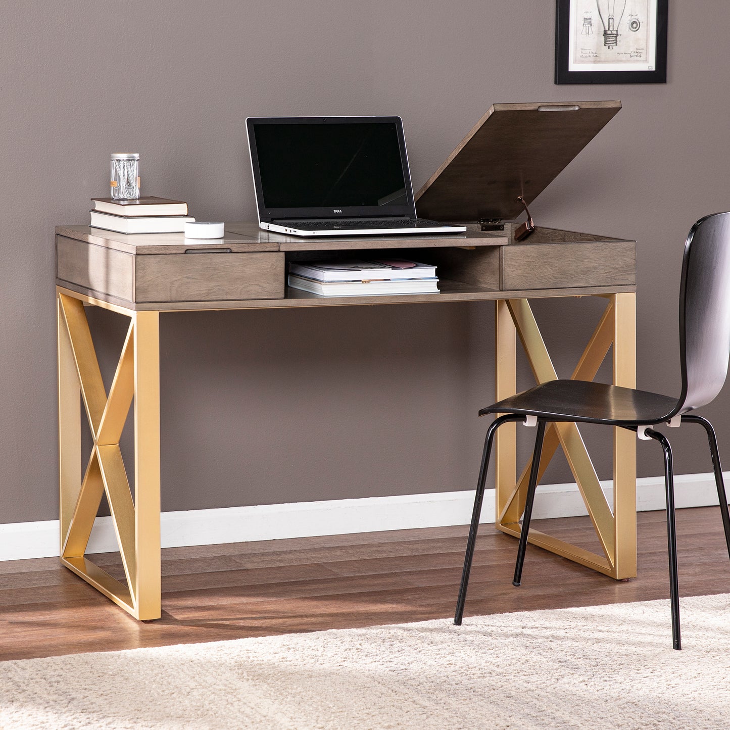 Bardmont Two-Tone Desk w/ Storage