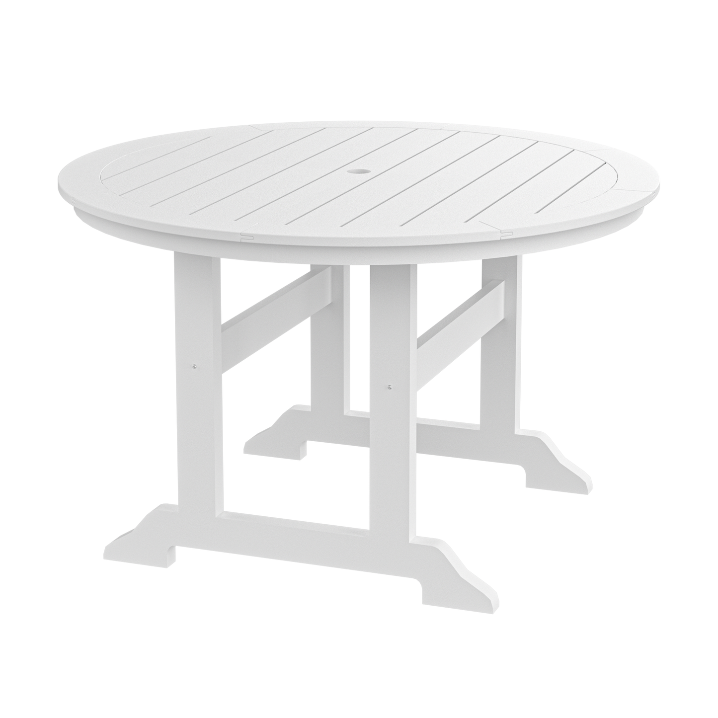 HDPE Round Dining Table, White