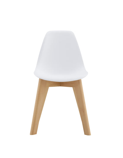 BB chair ,wood leg; Modern Kids Chair (Set of 2)  WHITE, 2 pcs per set