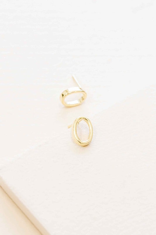 Oval Outline Earrings