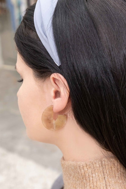 Marble Half Hoop Earrings