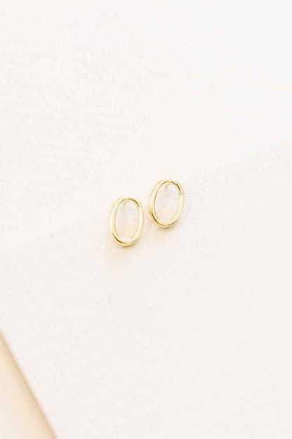 Oval Outline Earrings