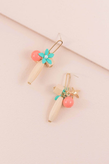 Tropically Charmed Dangle Earrings - Gold 14K