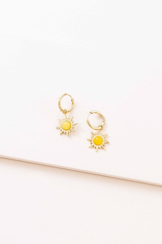 Sunset Hoop Earrings - 14K