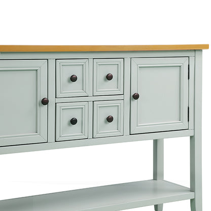 TREXM Cambridge Series Buffet Sideboard Console Table with Bottom Shelf (Lime White)