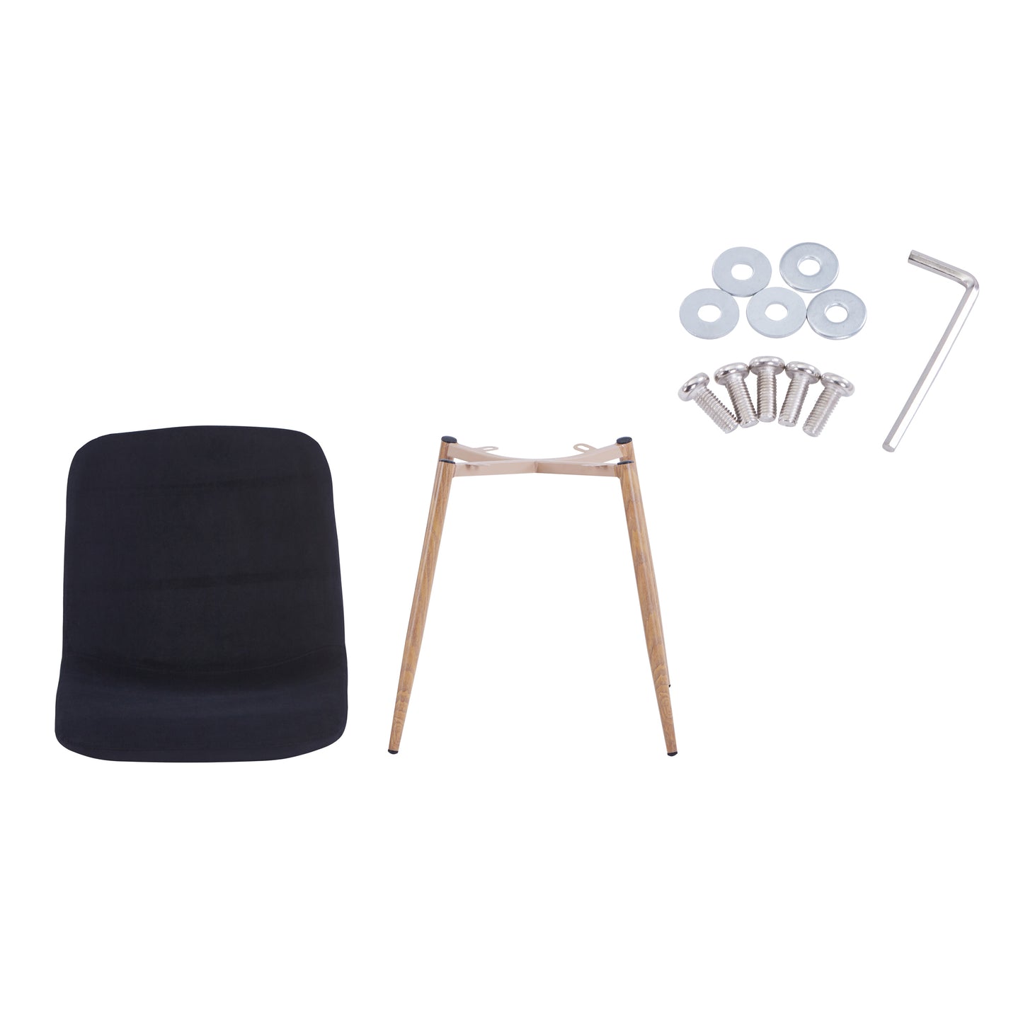 Dining Chair 4PCS（BLACK），Modern style，New technology，Suitable for restaurants, cafes, taverns, offices, living rooms, reception rooms.Simple structure, easy installation.