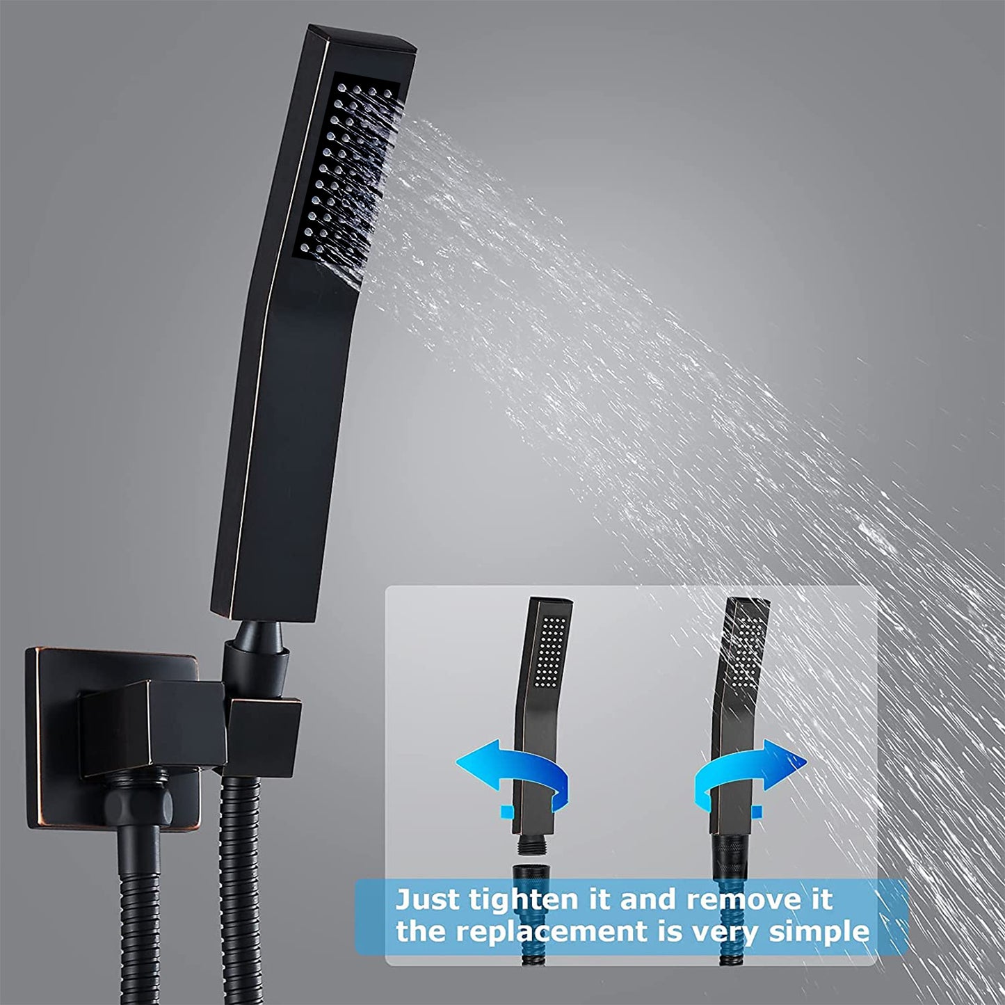 Ceiling Mounted Shower System Combo Set with Handheld and 12"Shower head