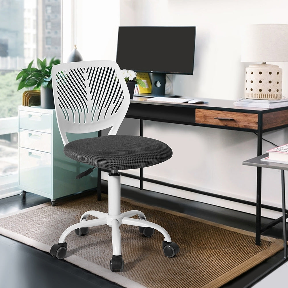 Plastic Task Chair/Office Chair - Grey & White