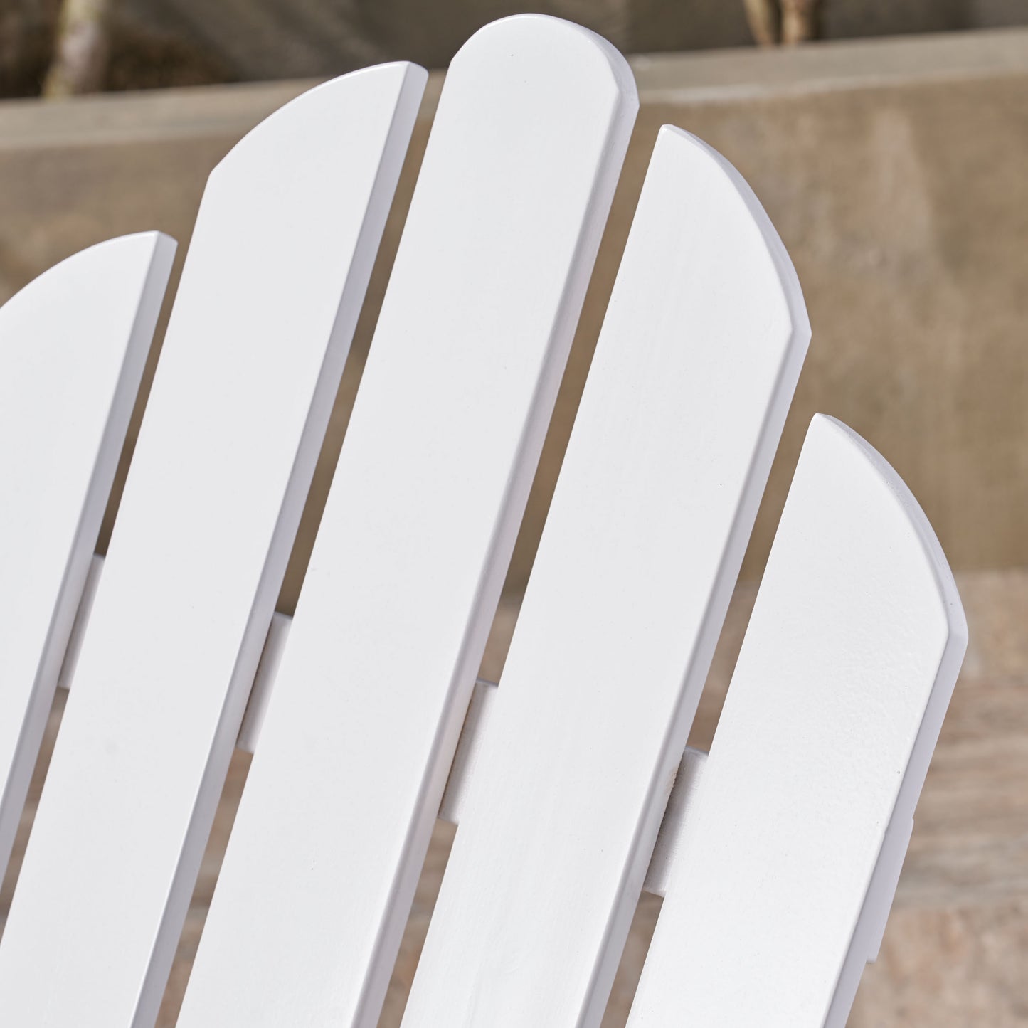 Outdoor foldable solid wood ADIRONDACK white chair