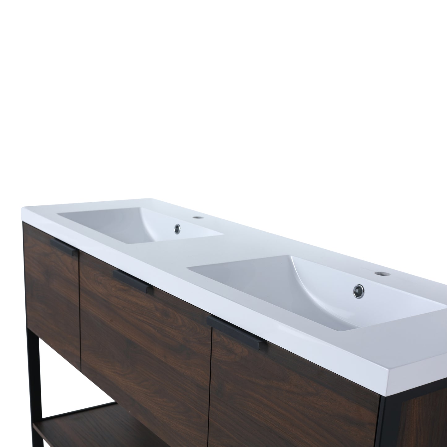 60 in. Bathroom Vanity whit Resin Basin Top